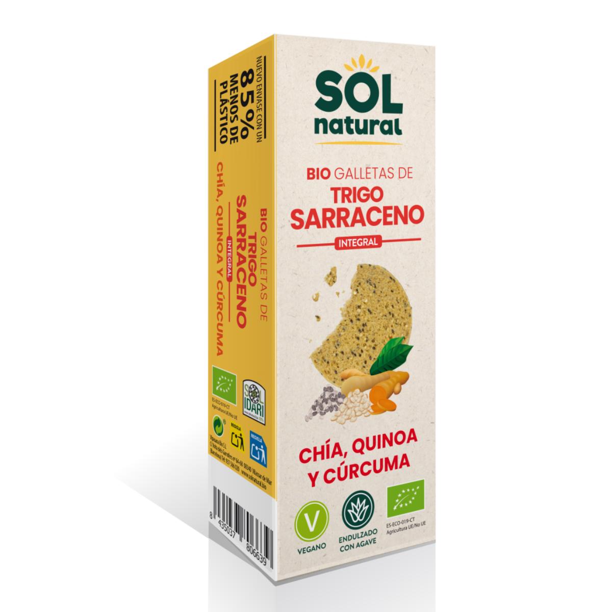 Bokvete-kakor med chia och quinoa Sol Natural 175 g