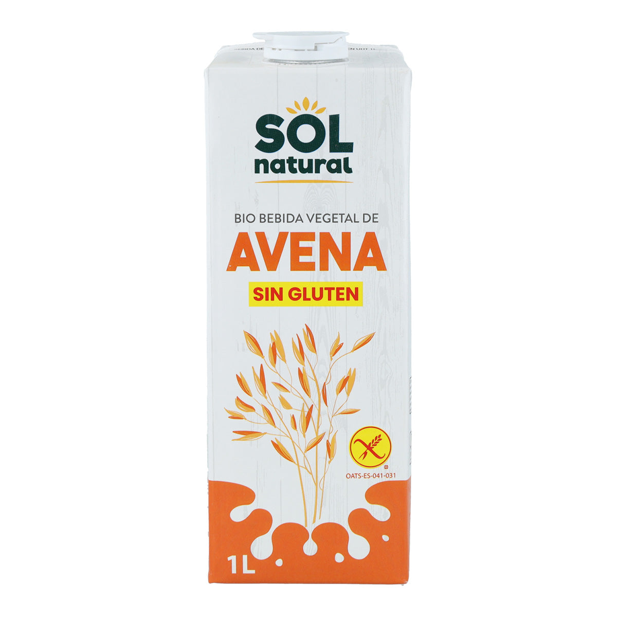 Confezione da 4 bevande all'avena senza glutine Bio Sol Natural 1 L
