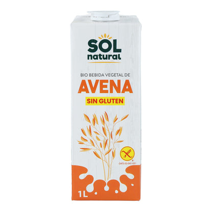 Confezione da 4 bevande all'avena senza glutine Bio Sol Natural 1 L