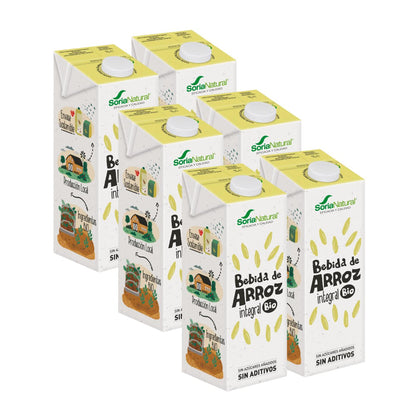6er-Pack Vollkornreisgetränk Soria Natural 1 l