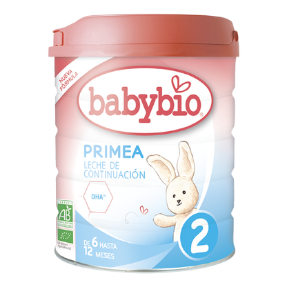 Pack 3 uds Leche continuación Primea 2( 6 a 12 meses) Ecológica Babybio 800 g