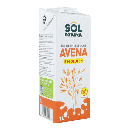 Confezione da 4 bevande all'avena senza glutine Bio Sol Natural 1 L