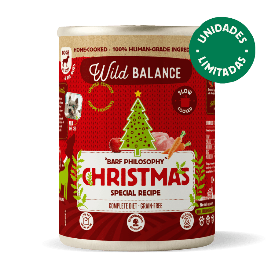 Dose Weihnachtsrezept BARF Hirsch und Kaninchen für Hunde Wild Balance 400 g