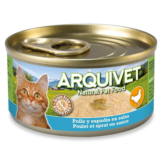 Kip en spiering in saus Arquivet 80 g Natvoer voor katten