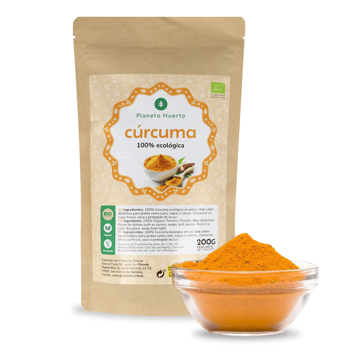 Kurkuma w proszku ECO Planeta Huerto (worek 200 g)