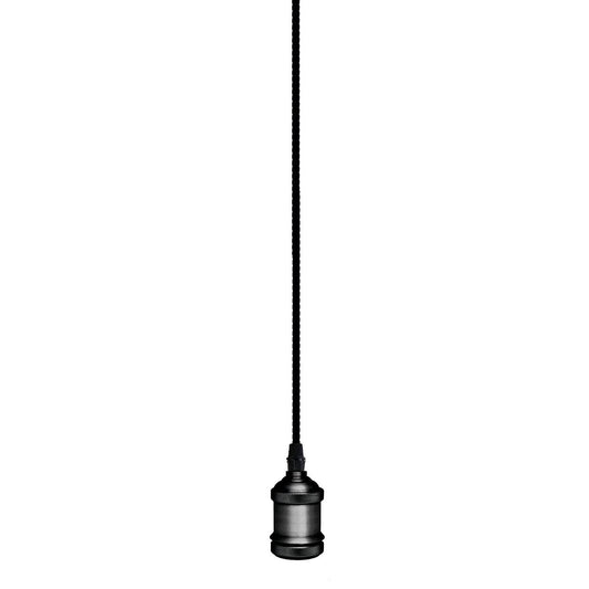 Portabombilla Vintage Black Pearl cavo tessile 1 m E27 Garza Lighting