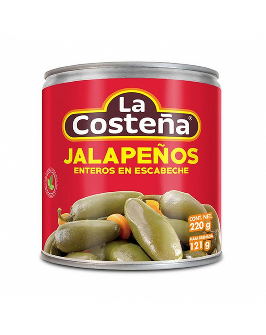Ganze Jalapeños La Costeña 220g