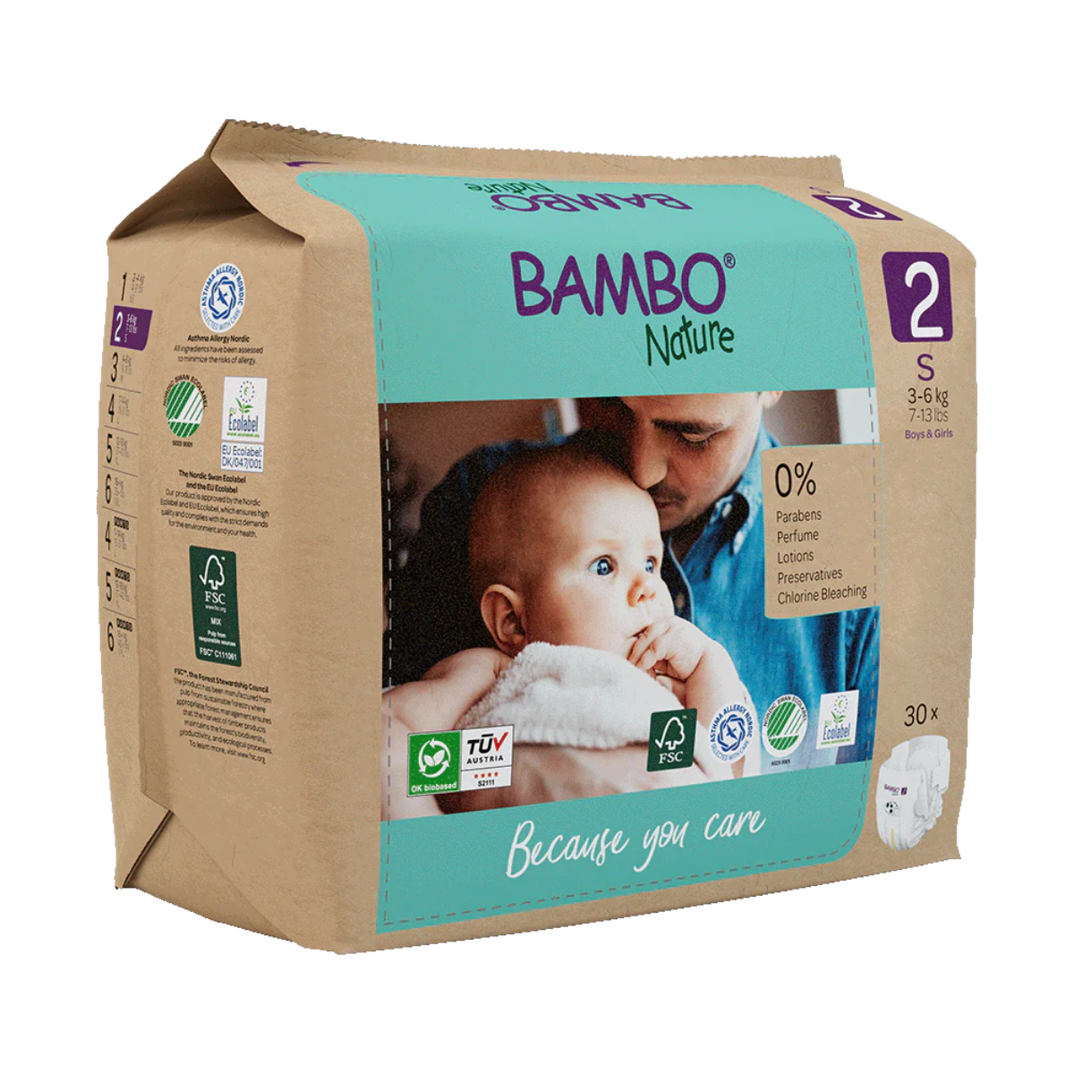 Bambo Nature Windeln T2 (3-6 kg) 30 Stück