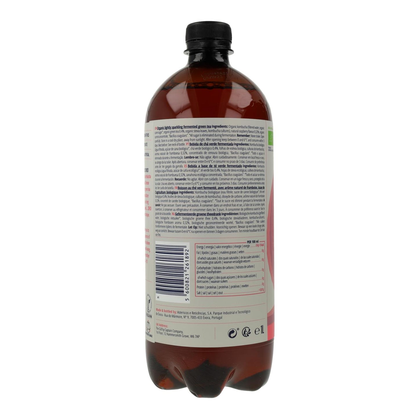 6-pack Kombucha Zero Rasp Bio 1 l