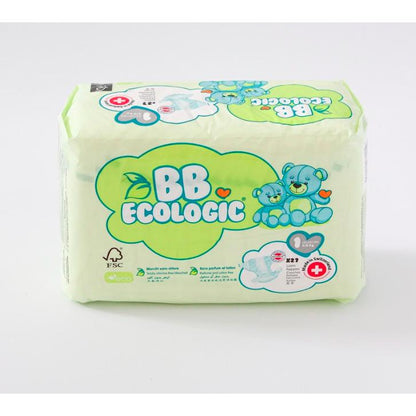 Couches écologiques BBECOLOGIC taille 1 New Born 27 unités