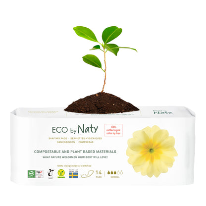 Serviettes hygiéniques sans ailettes Normal Naty 14 unités