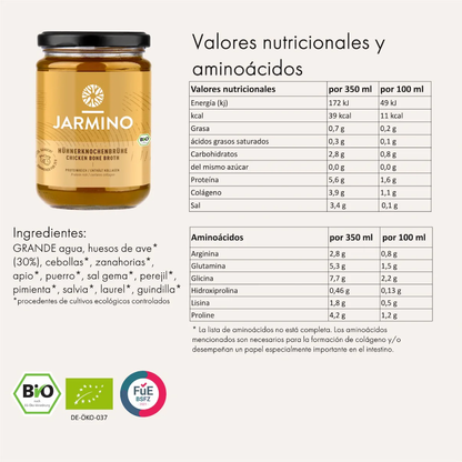 Jarmino Bio-Hühnerknochenbrühe 350 ml