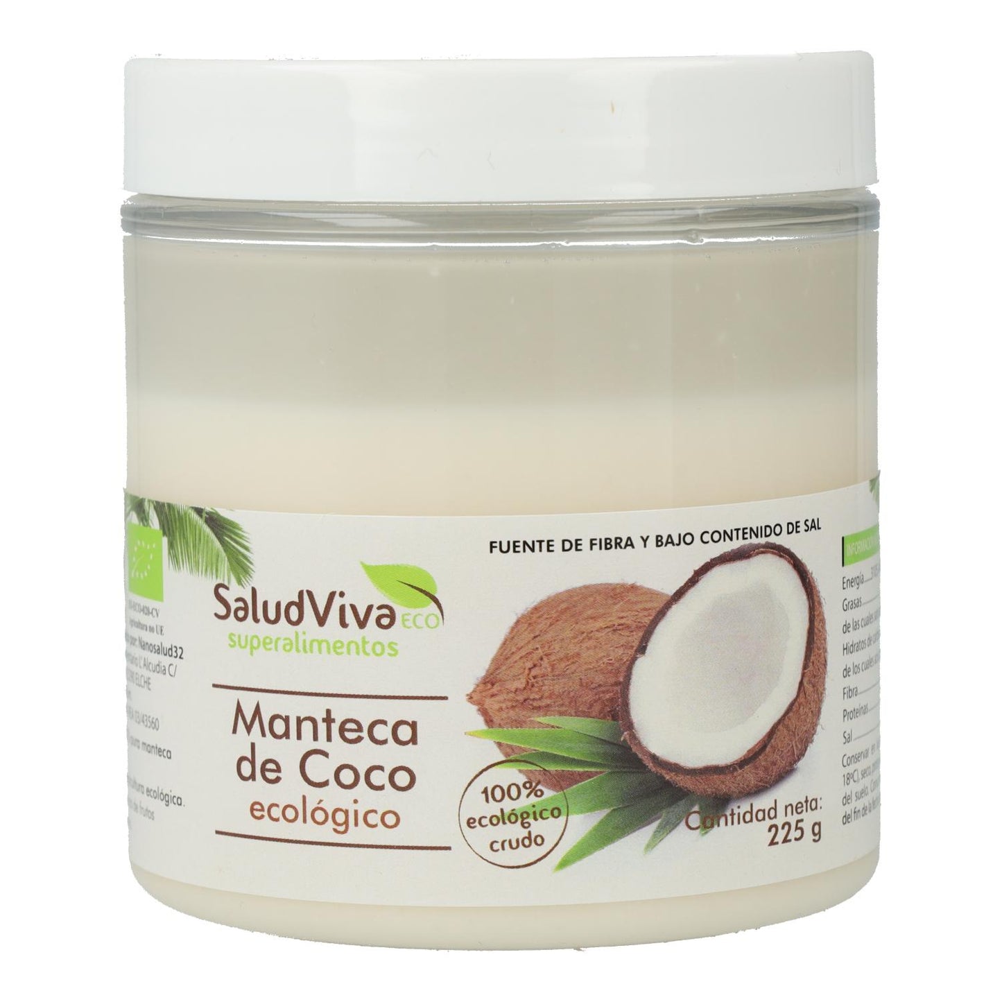 Kokosnussbutter 225 g, Salud Viva