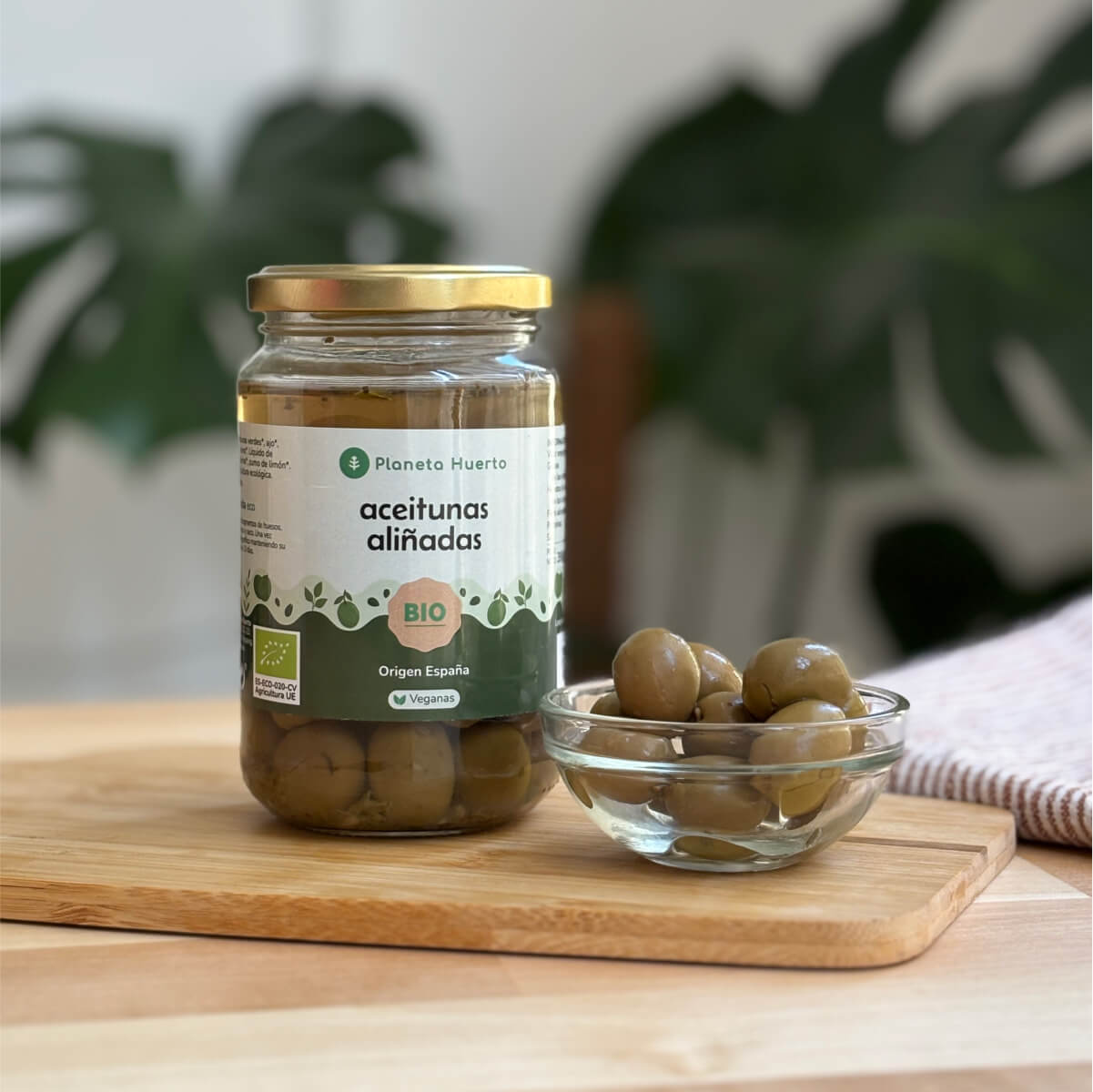 Oliwki zielone sezonowane Eco Planeta Huerto 390g