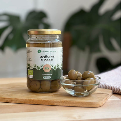 Oliwki zielone sezonowane Eco Planeta Huerto 390g