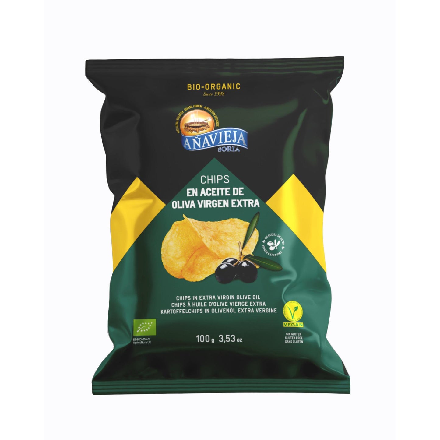 Añavieja Bio-Kartoffelchips mit nativem Olivenöl extra, 100 g