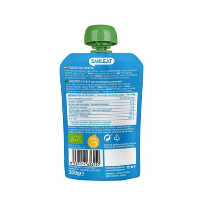 Pouche Jogurt i owies ECO Smileat, 100 g