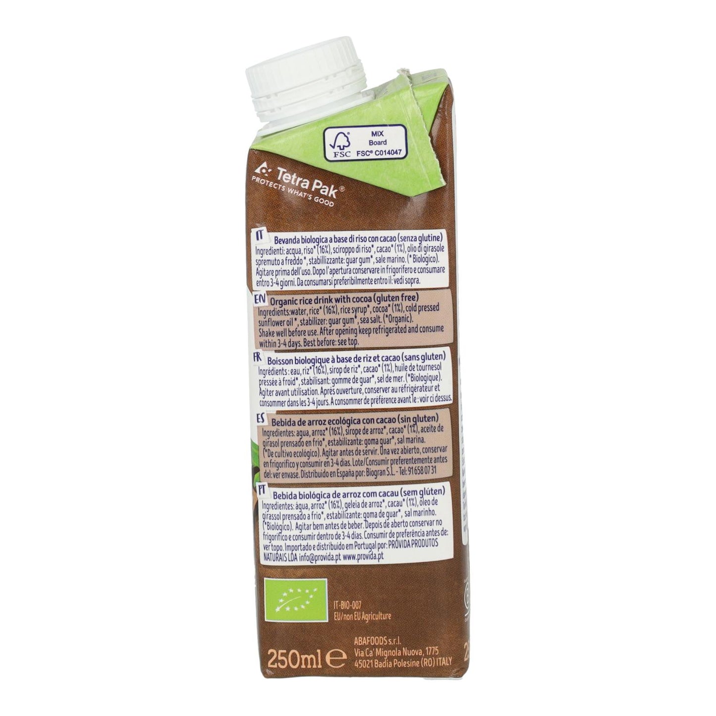 Isola Bio Organic Mini Rice Drink with Cocoa 250 ml