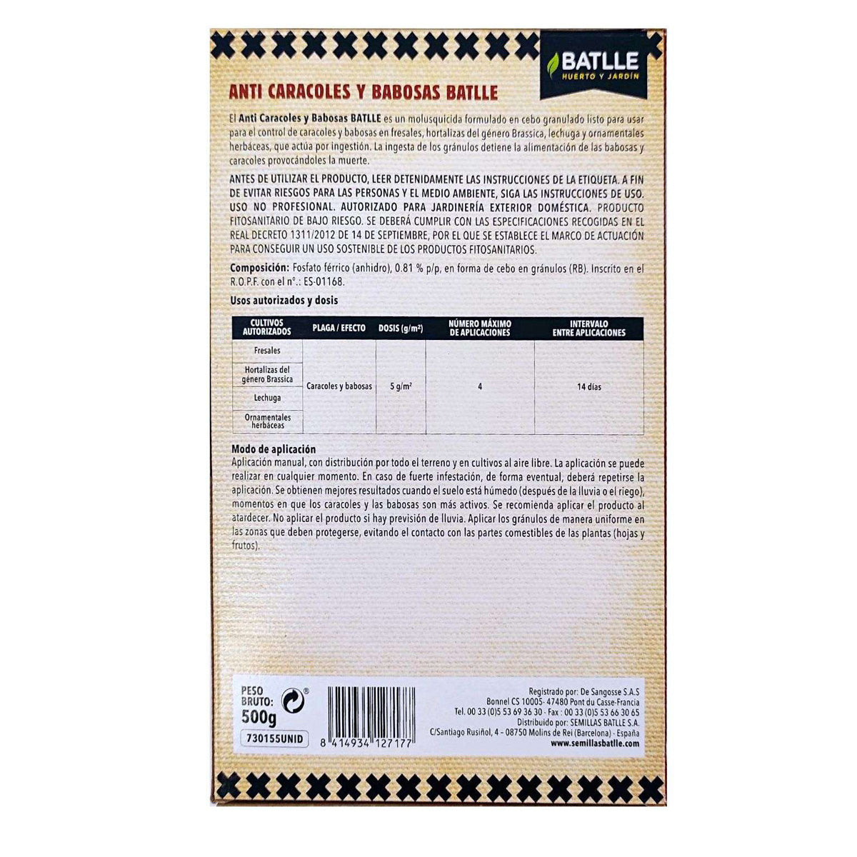 Antilimacos tegen slakken en naaktslakken 500 g Batlle Bio