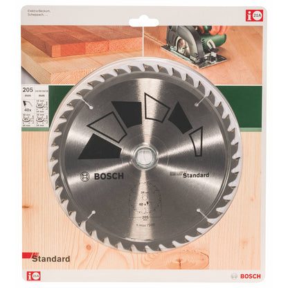 Bosch standard disc for circular saw 205 x 16/18/20/24 mm 40 teeth