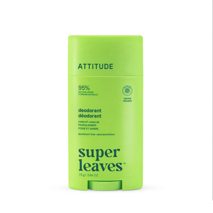 Super Leaves Deodorant – Birne und Amber Twist and Glide, Attitude, 75 g