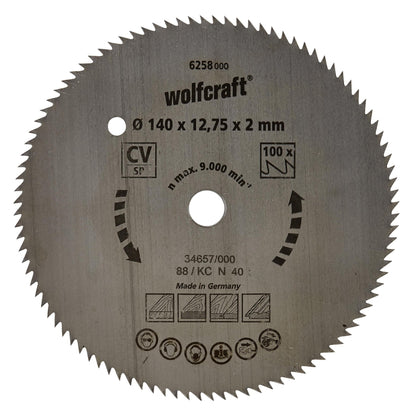 Wolfcraft cirkelzaagbladen voor fijne zaagsneden 160 x 16 mm 100 tanden