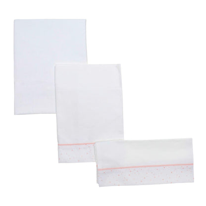 Laken voor wiegje met Star/Astra-ontwerpen, 3 stuks Astra Rosa