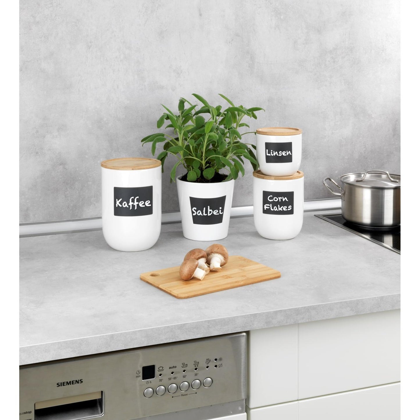 Pojemnik z pokrywką i miejscem na napis Waia 0,8 l