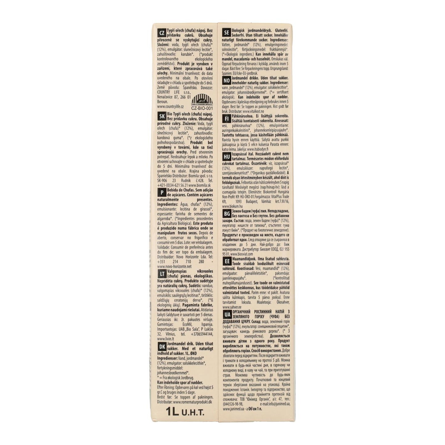 Ecomil Zuckerfreies Erdmandelgetränk 1 L