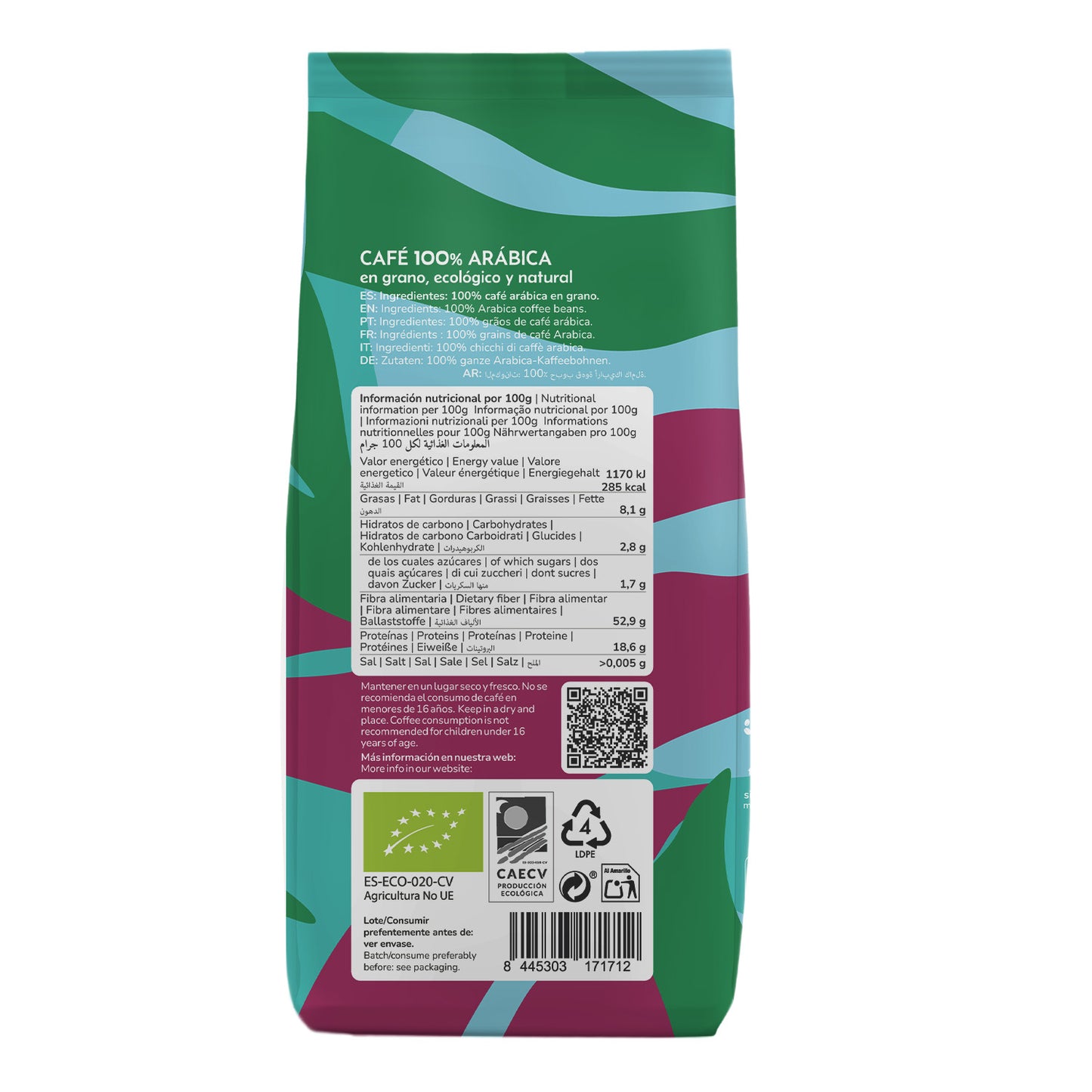 2er-Packung 100 % Arabica Bio-Kaffeebohnen von Planeta Huerto, je 1 kg