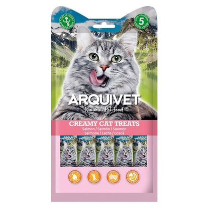 Creamy Cat Treats Snack crémeux au saumon Arquivet 5x14 g