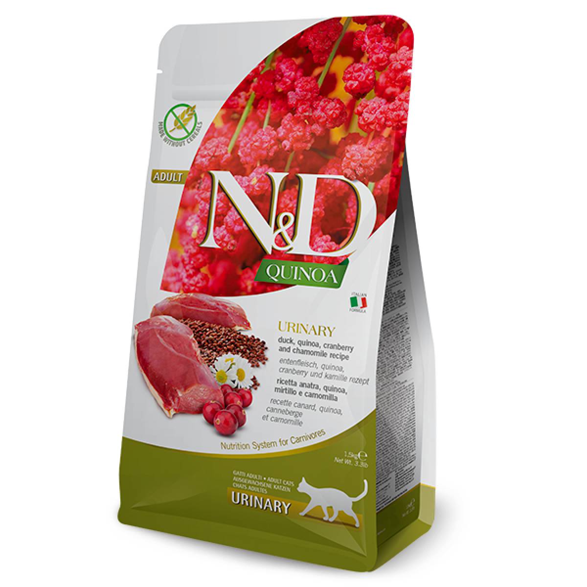 ND Quinoa Urinary canard Aliment pour chats Farmina 5 kg