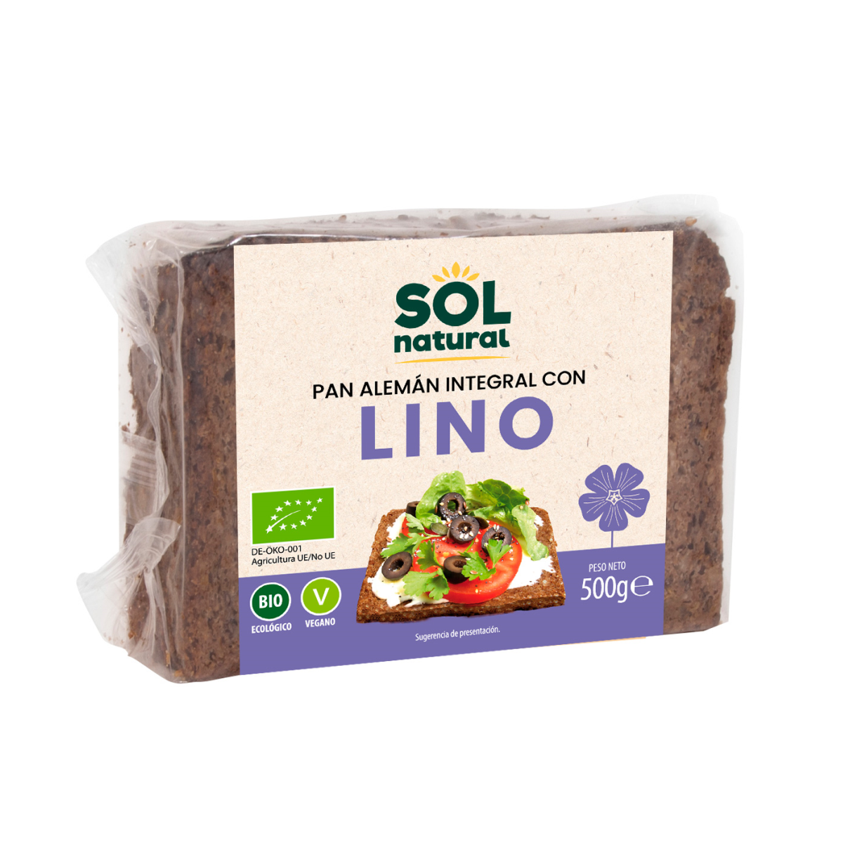 Tyskt linbröd BIO Sol Natural 500 g
