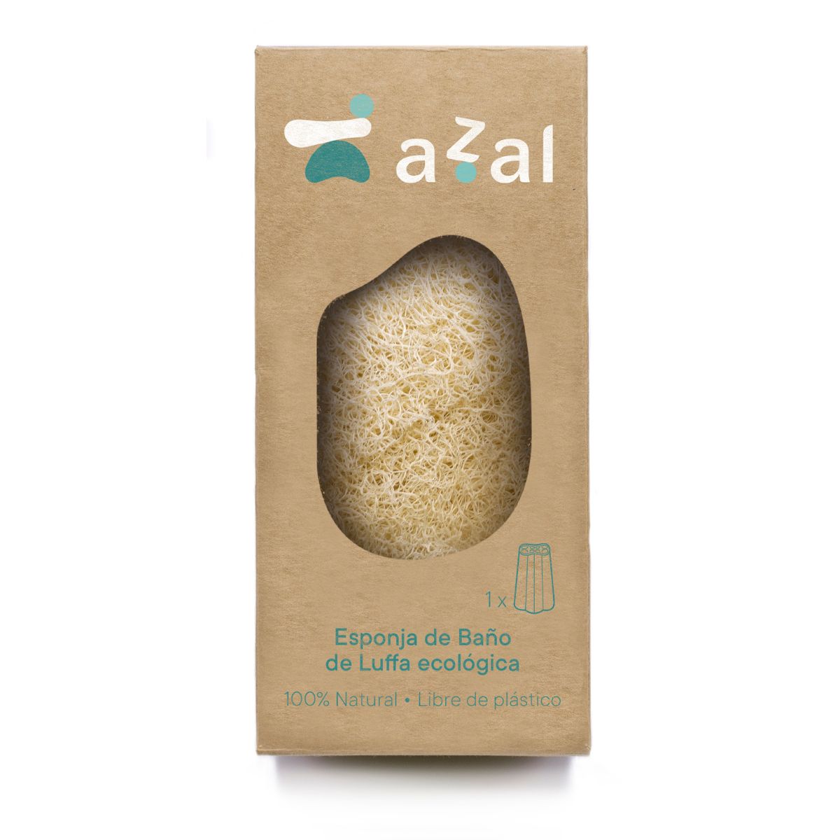 Luffa-scrubsponsje klein, los, ca. 12 cm. Azal.