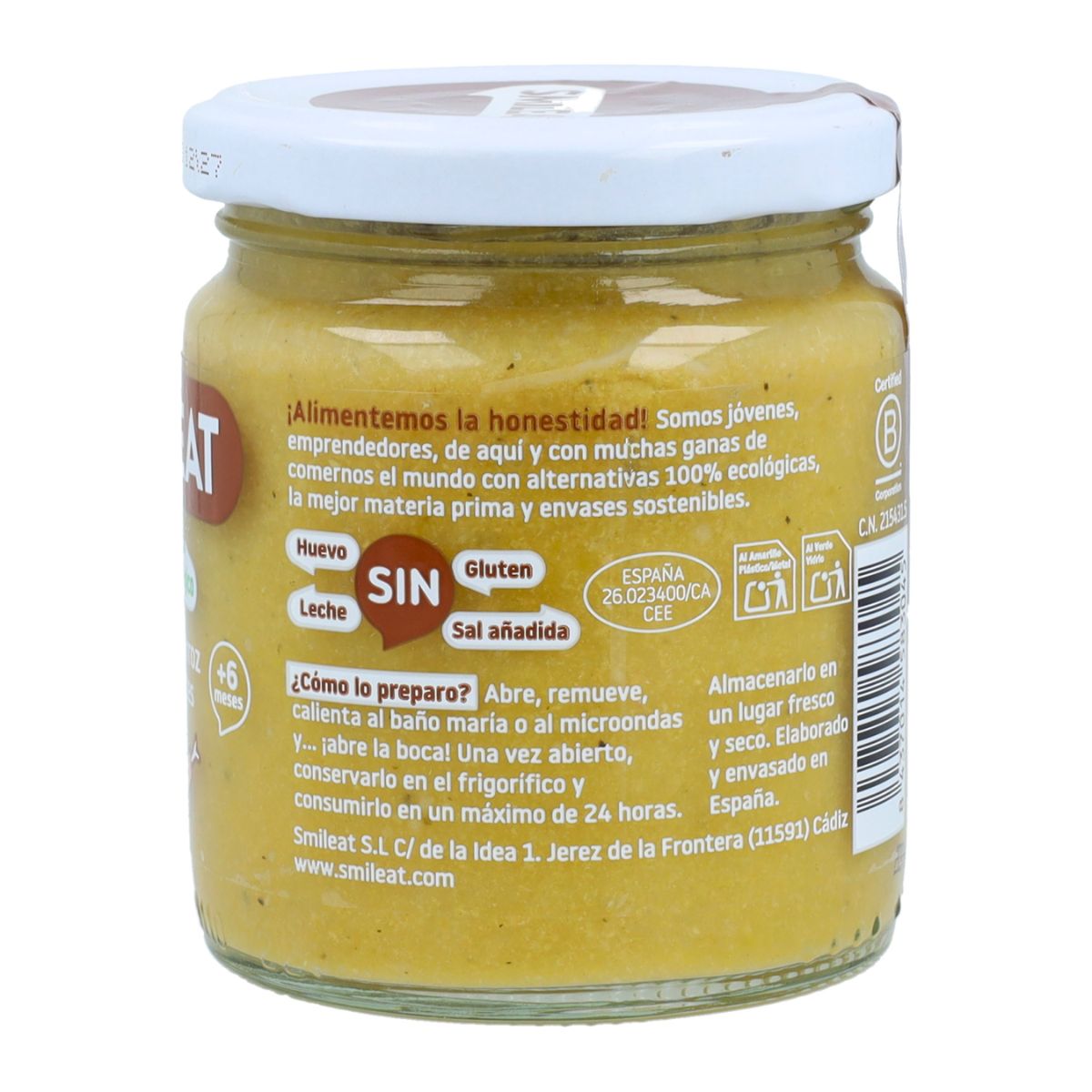 Vasetto BIO pollo con riso +6 mesi Smileat, 230 g