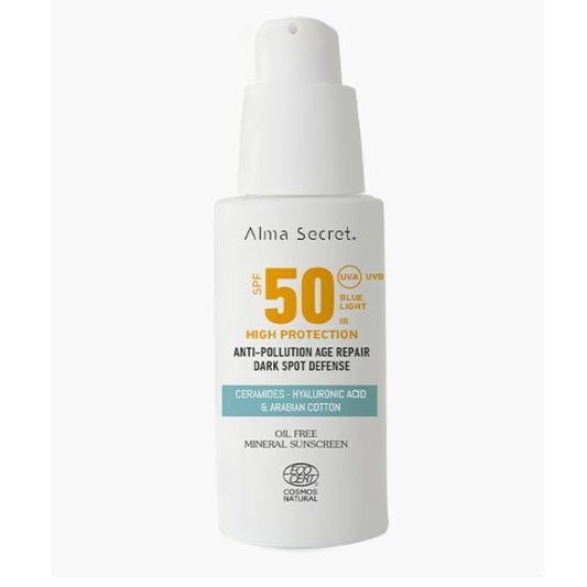 Crème solaire visage SPF 50 aux céramides Alma Secret 50 ml