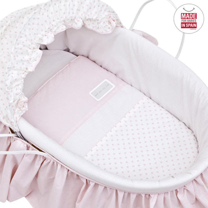 Wiegmandje met kap BE in verschillende kleuren Beige