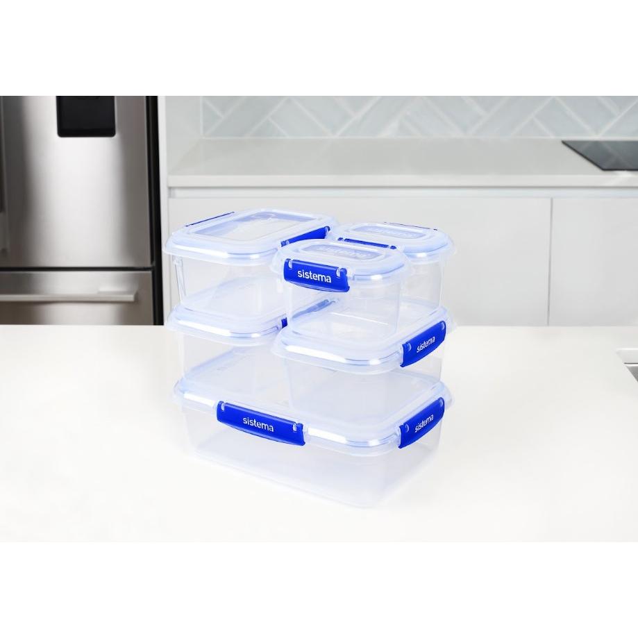 Zestaw hermetycznych pojemników Sistema Klip It+ 6 szt.