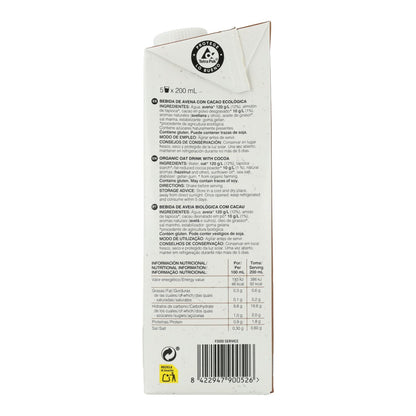 Lot de 6 x Soria Boisson à l'avoine bio naturelle au cacao 1L