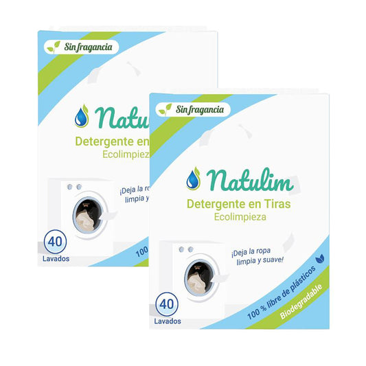 2er-Pack Eco-Waschstreifen, parfümfrei, Natulim, 40 Wäschen