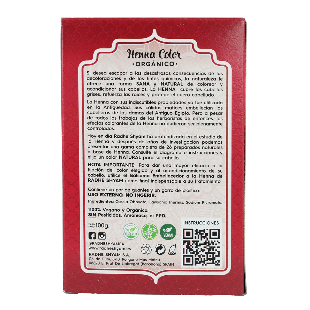 Radhe Shyam Super Dark Mahogany Henna Powder 100 g