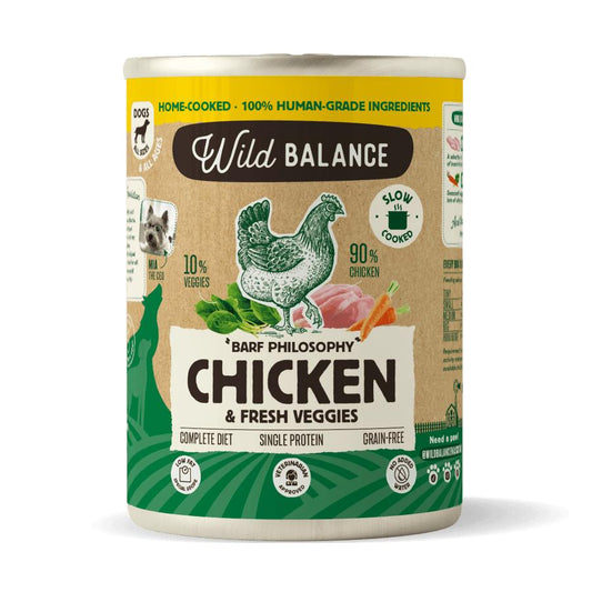 Blik BARF-kip voor honden Wild Balance 400 g