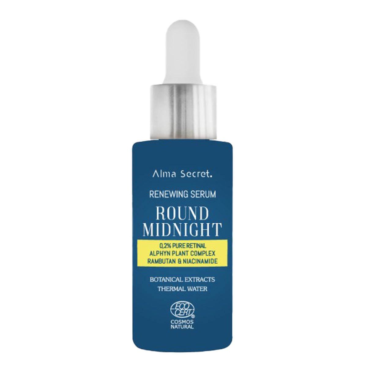 Round Midnight-serum med 0,2 % ren retinal och niacinamid, Alma Secret, 30 ml
