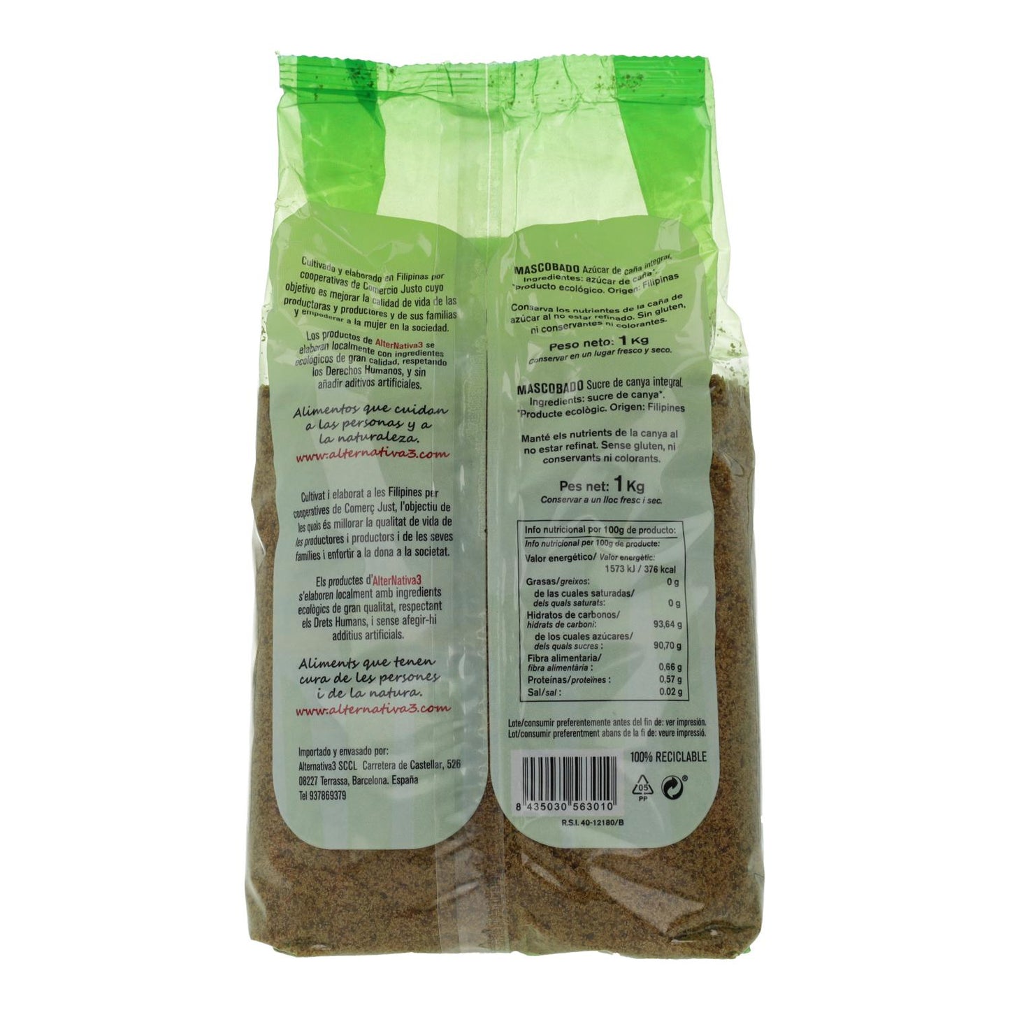 Rörsocker Mascobado Alternativa, 1 kg