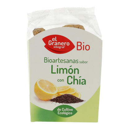 Biscotti artigianali al limone con chia Bio El Granero, 220 g