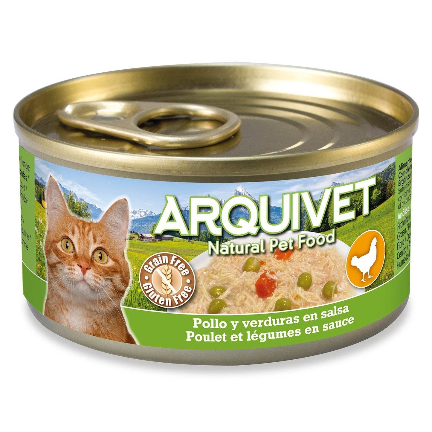 Kip en groenten in saus Arquivet 80 g Natvoer voor katten