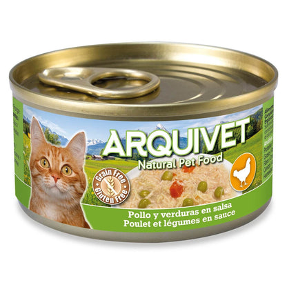 Kip en groenten in saus Arquivet 80 g Natvoer voor katten