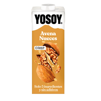Lot de 6 bouteilles de boisson à l'avoine et aux noix YOSOY de 1 L