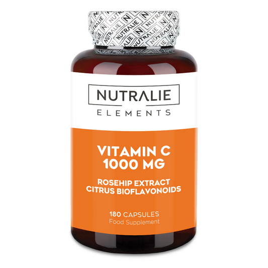 Nutralie Vitamin C 1000 mg Hagebutte + Vitamin C Antioxidans 180 Kapseln