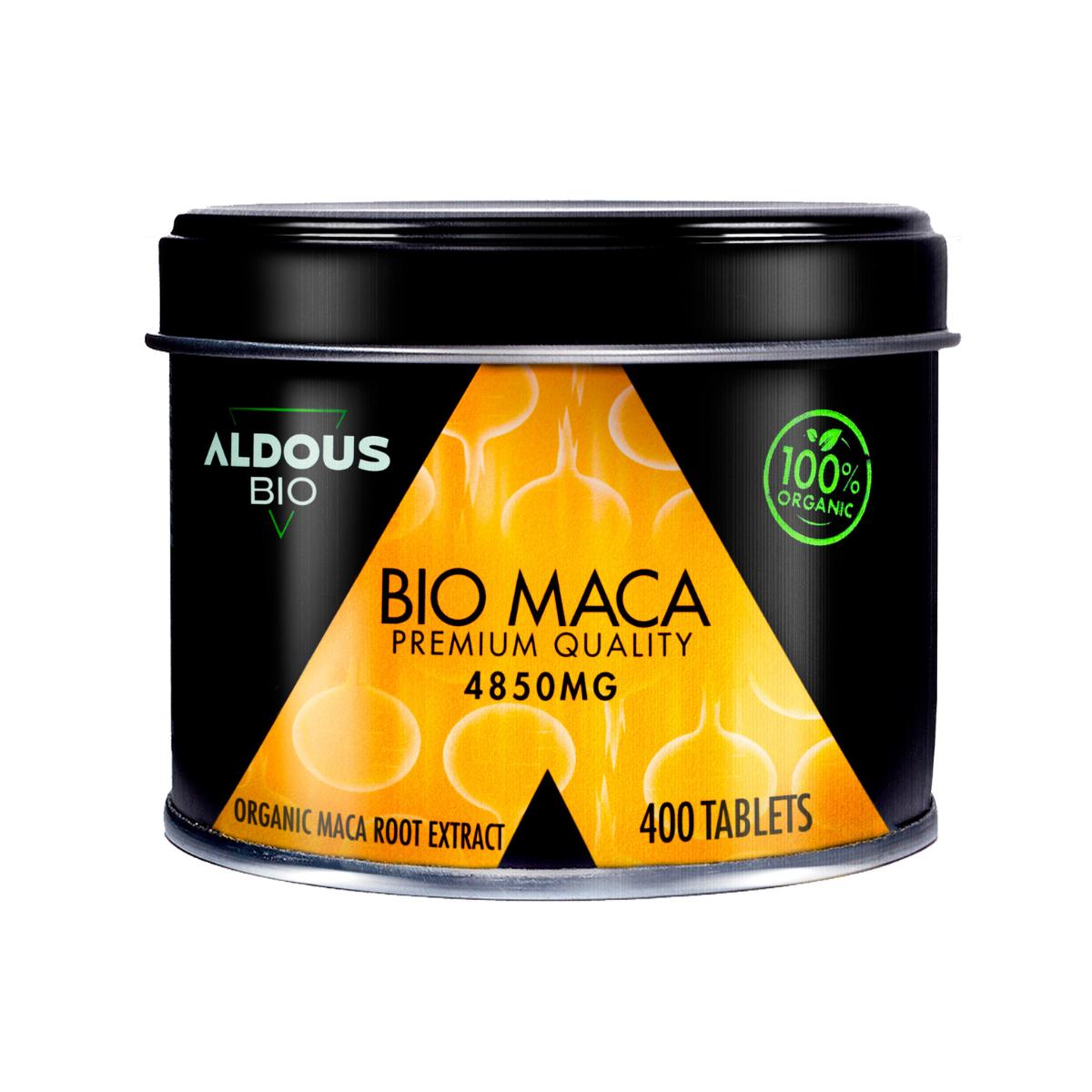 Extrait de maca andine biologique premium, Aldous Bio, 400 comprimés de 4850 mg
